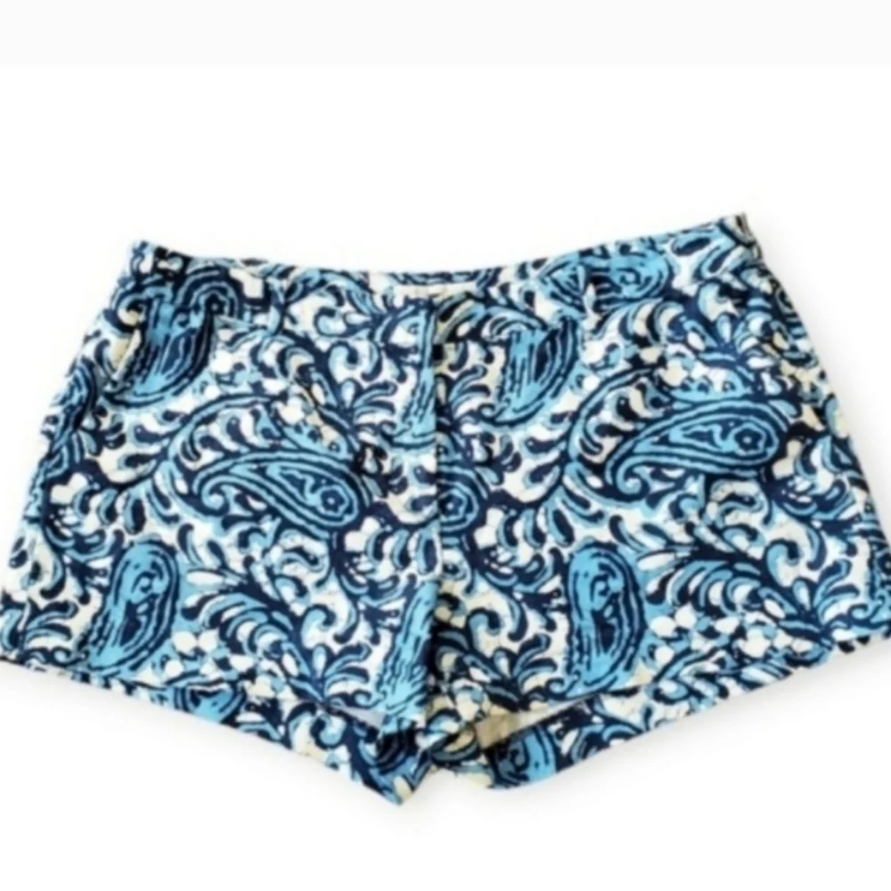 NEW Michael Kors Blue Cotton Paisley Short 14